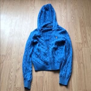 Ralph Lauren cable knit zip up